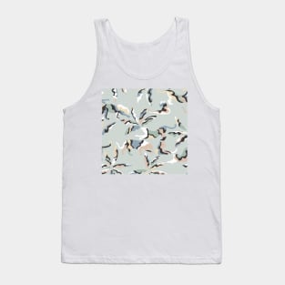 Abstract Jungle with Big Cats / Pastels and Mint Tank Top